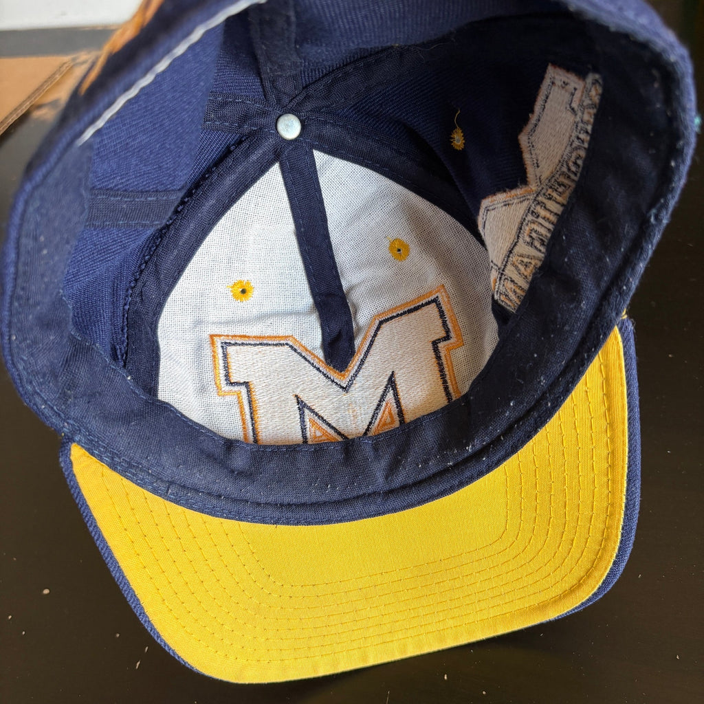 Vintage Zephyr Graf-X Michigan Big M Logo Fitted Hat 6 7/8