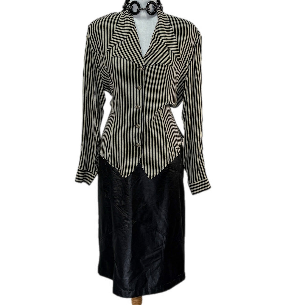 American Vintage Shiny Black Pencil Skirt - Women's Size 14