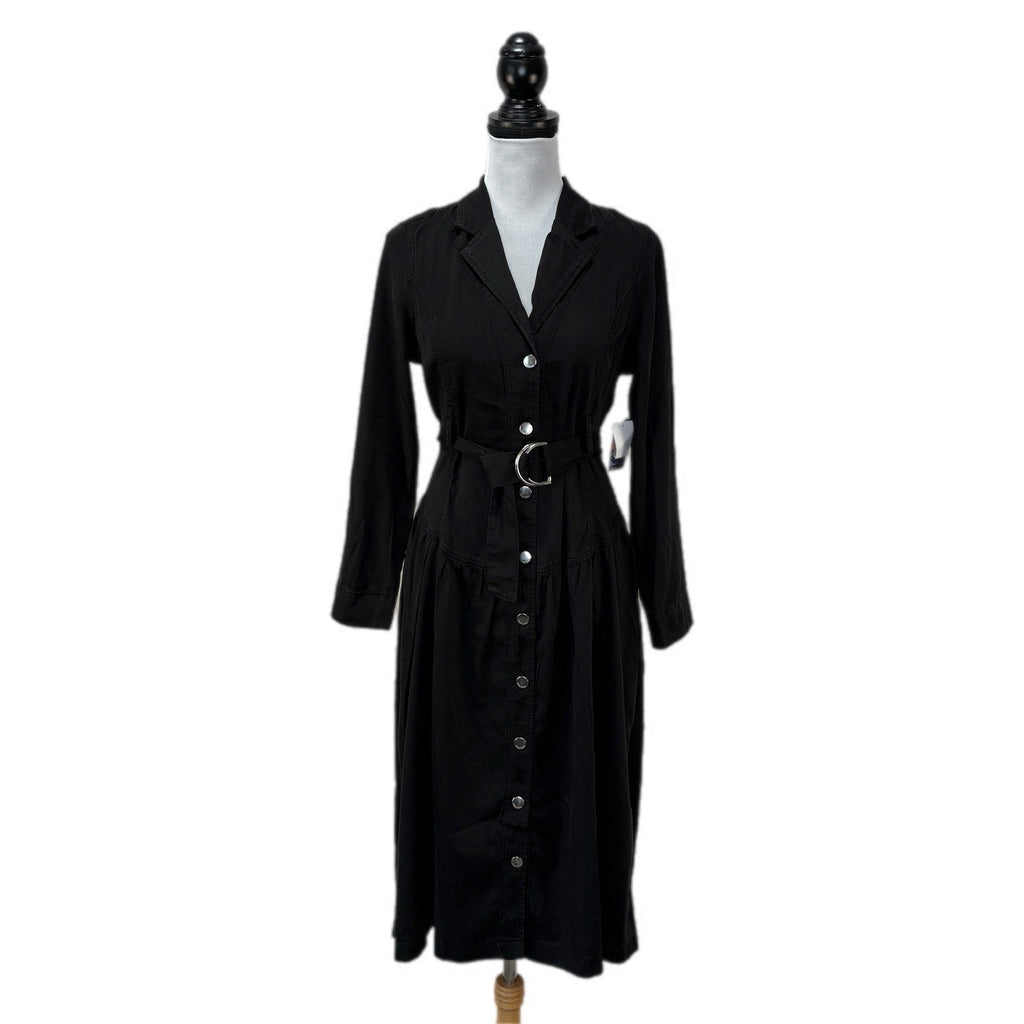 Indigo Poppy Black Western Vibes Long Sleeve Shirt Dress - Women's Size M