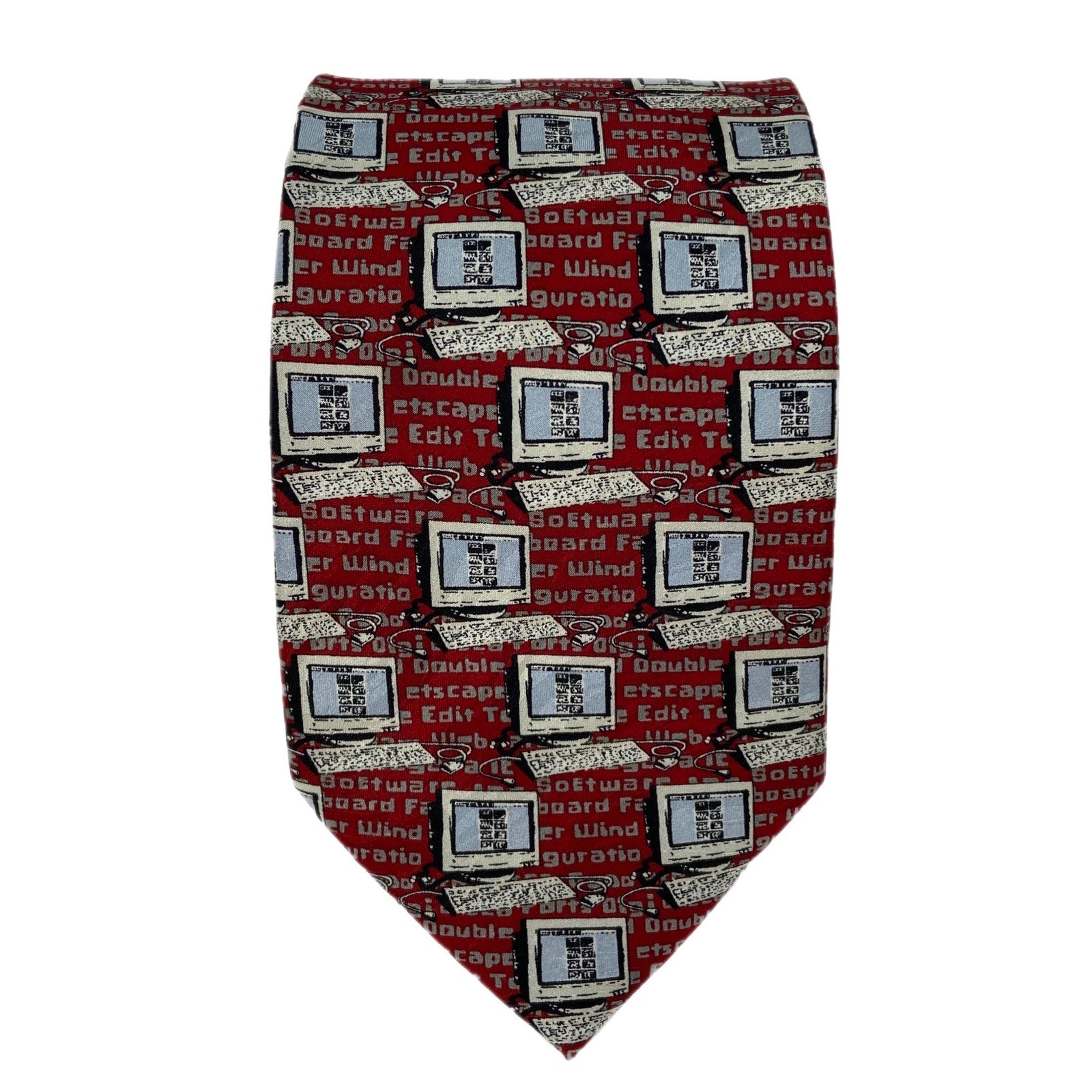 Museum Artifacts Vintage Computer Men's Silk Tie