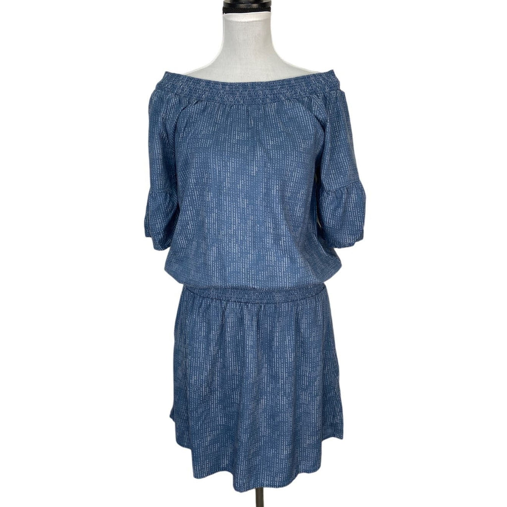 Prana Off Shoulder Stretch Waist Blouson Dress - Women's Size L