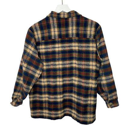 Y2K Plaid Flannel Zip Up Jacket - Women's Size L