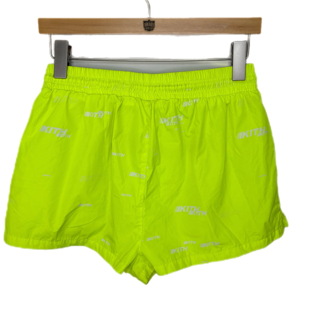Kith Neon Green Mesh Lined Shorts - Men's Size Small