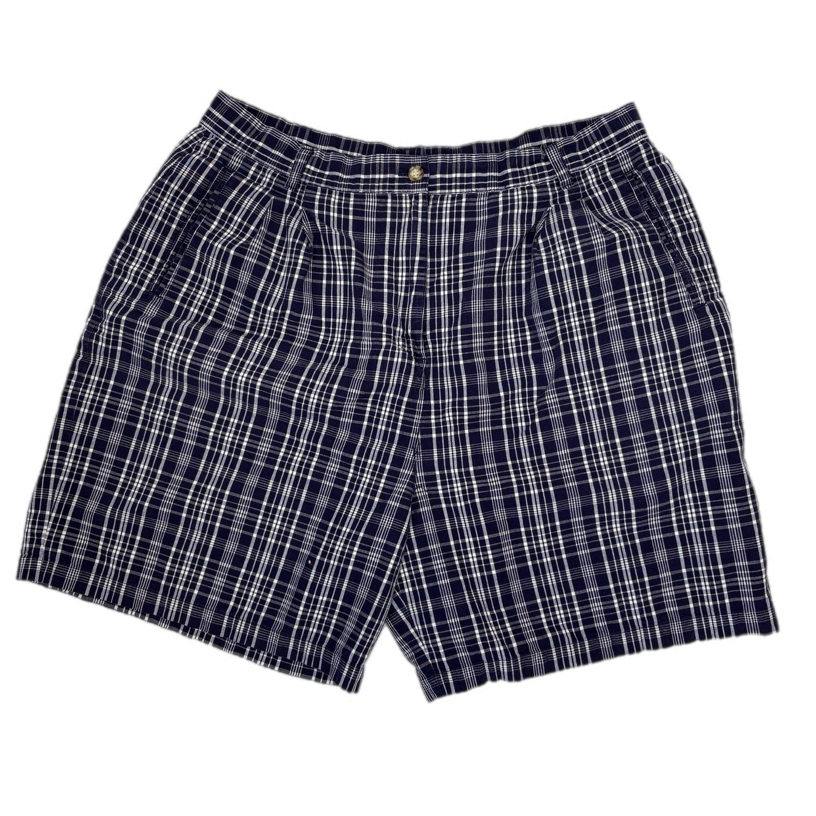 Vintage Fairway Sports Blue Plaid Golf Shorts - Women's Size 18
