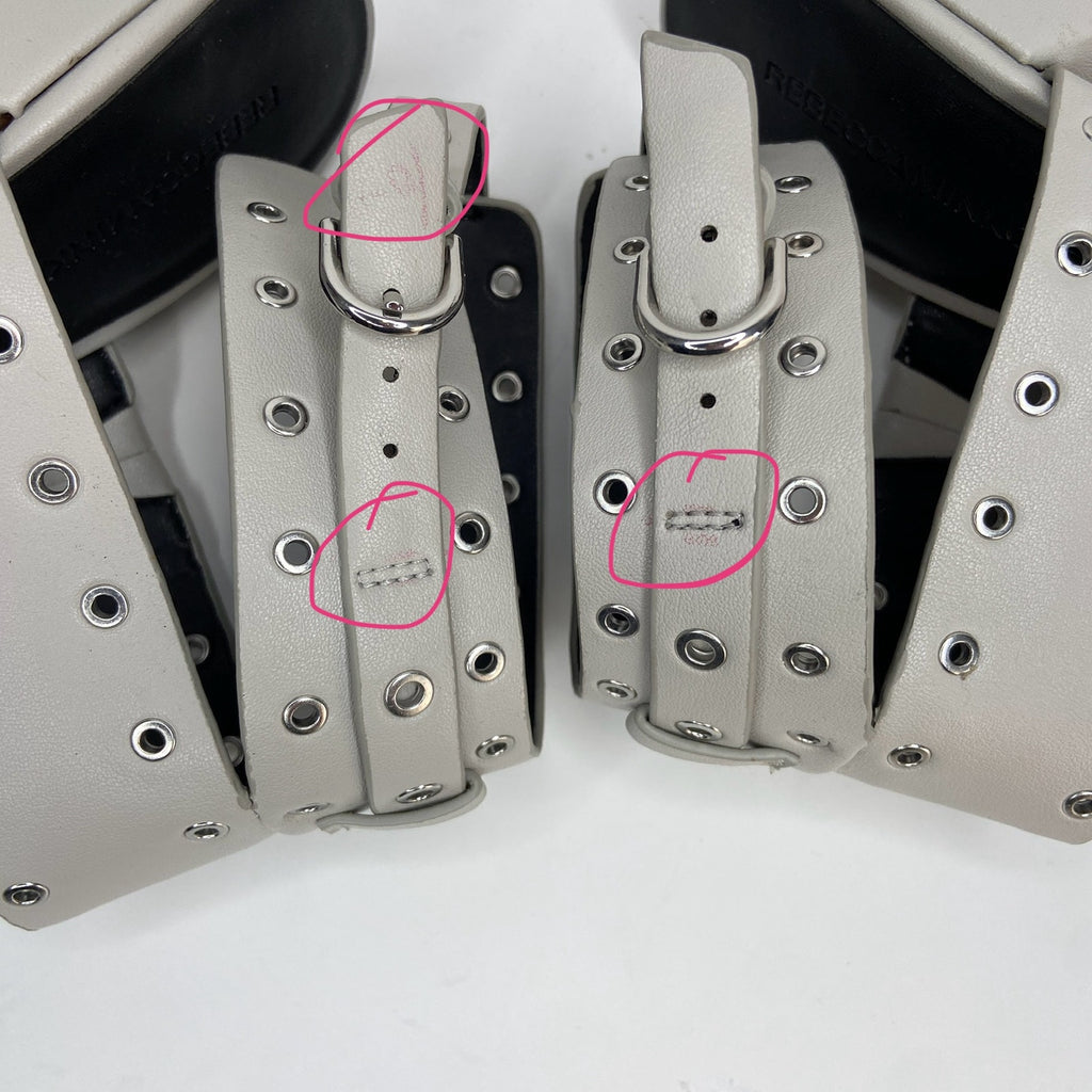 Rebecca Minkoff Carter Grommet Ankle Strap Chunky Heel Sandals - Women's 10.5