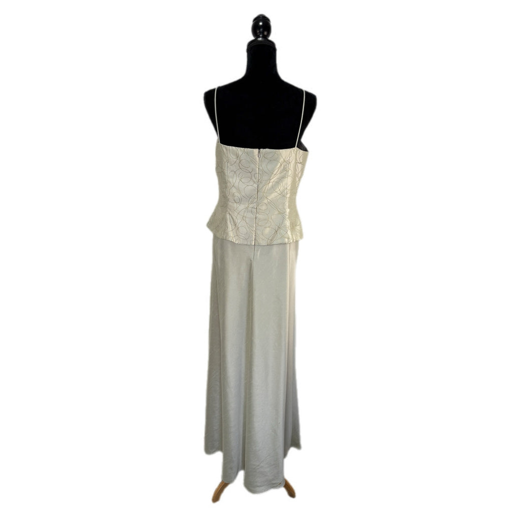 Cachet Light Green Beaded Filigree Bodice Long Formal Gown - Women's Size 12