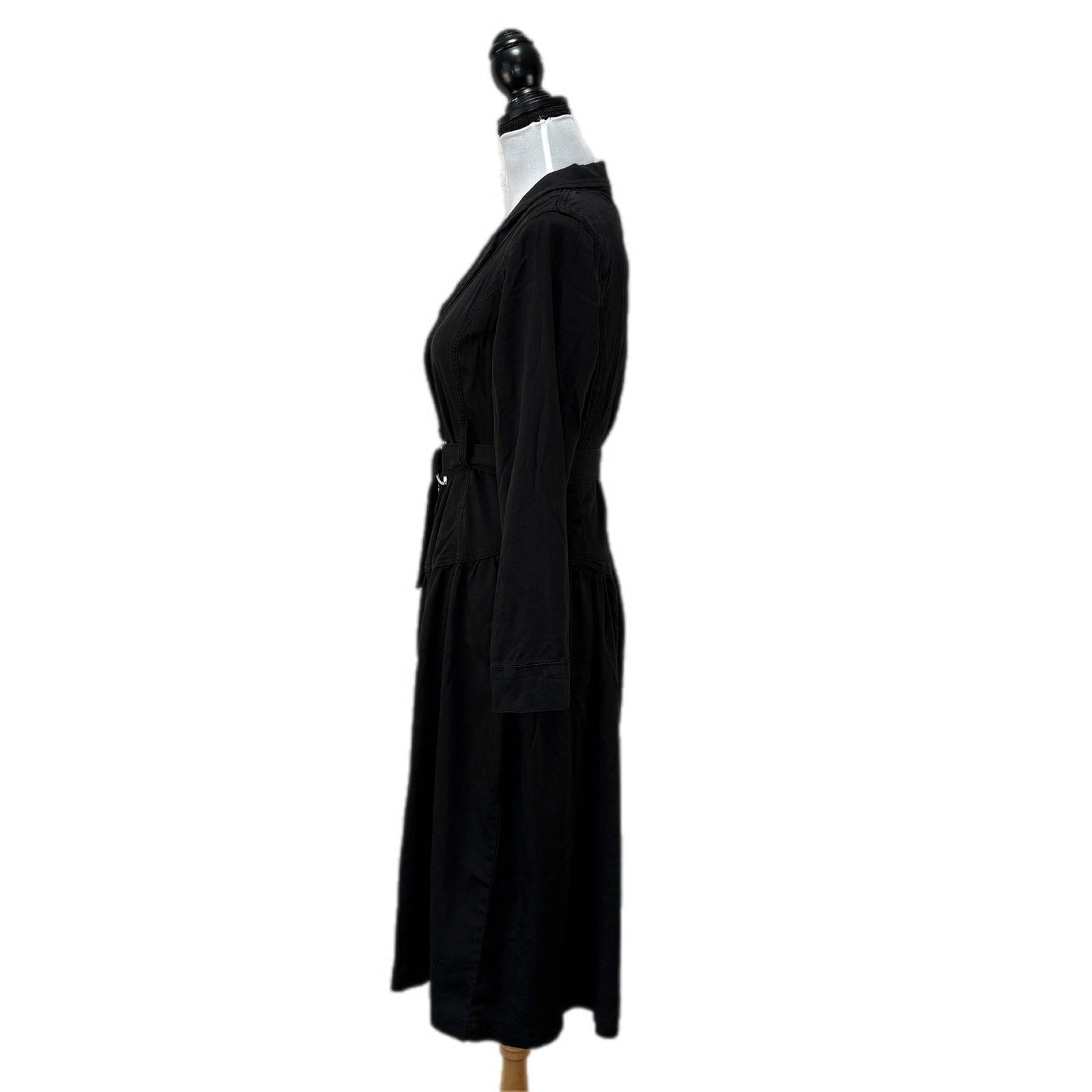 Indigo Poppy Black Western Vibes Long Sleeve Shirt Dress - Women's Size M