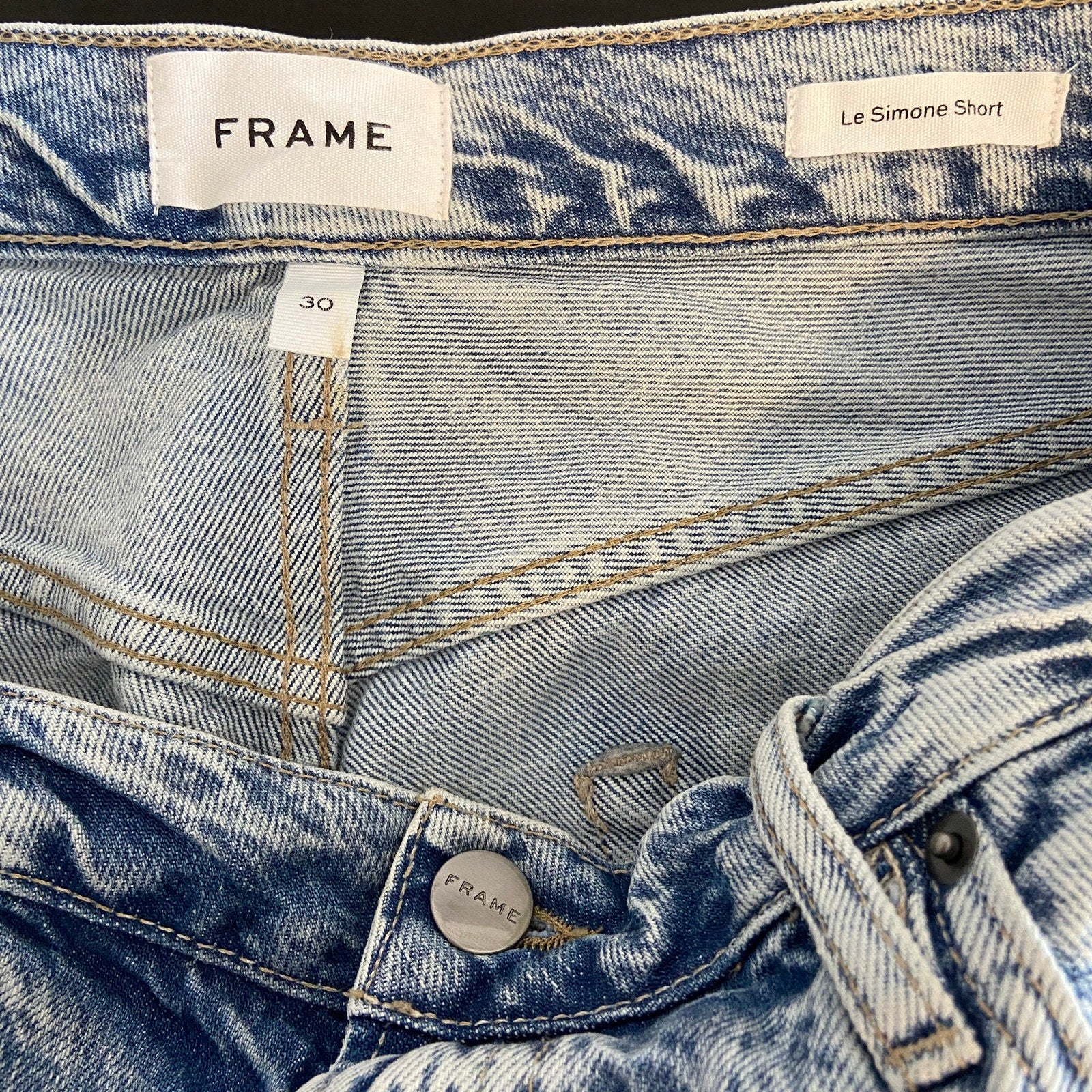 Frame Le Simone Cut Off Shorts - Women's Size 30