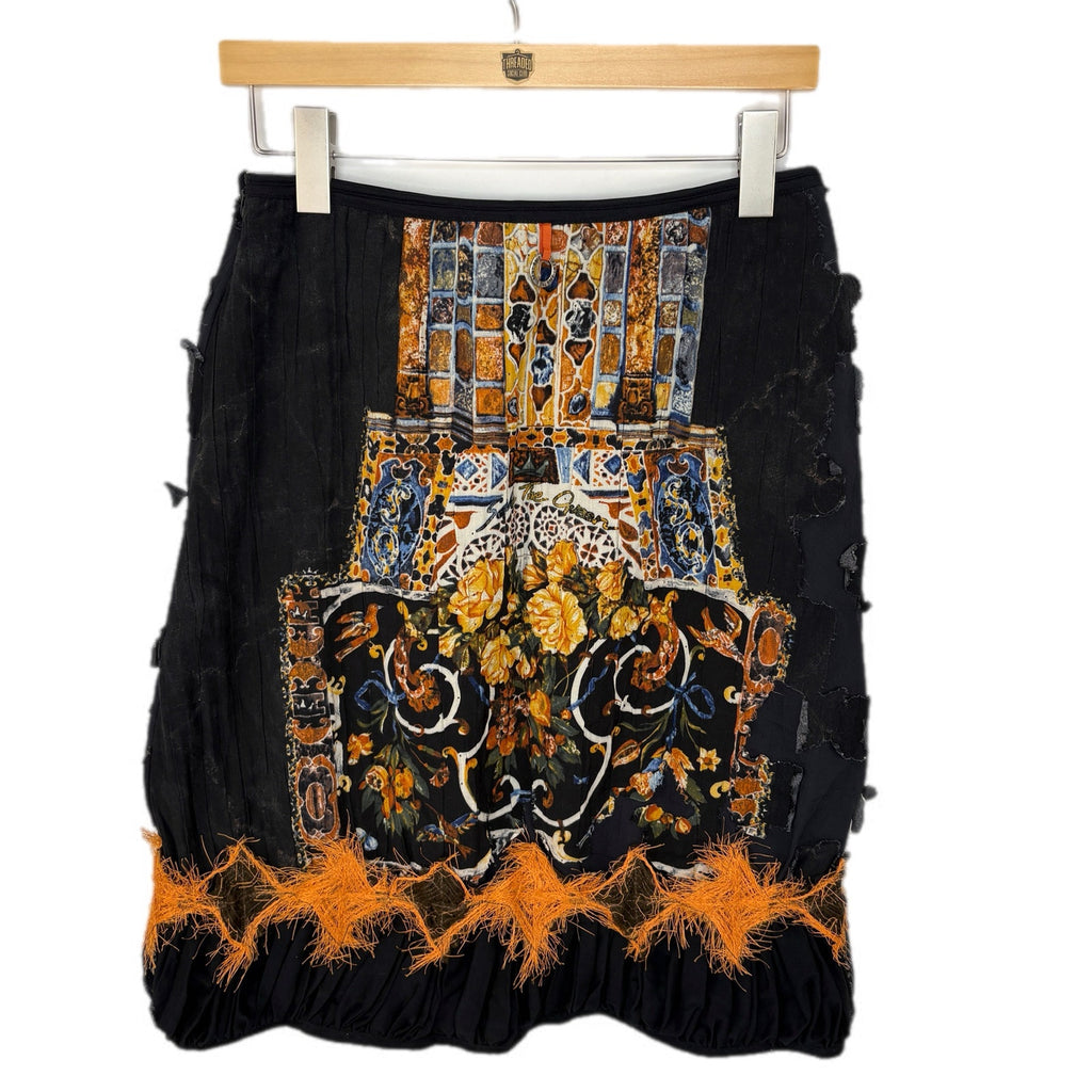 Save the Queen Mixed Pattern Embellished Skirt - Women's Size M