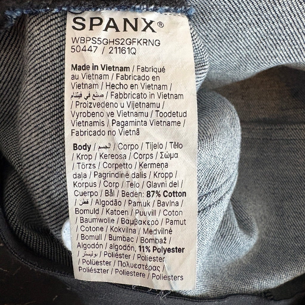 Spanx Dark Wash Boot Cut Pull On Trousers - Women's Size L