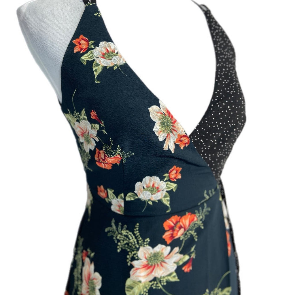Topshop Floral Wrap Slip Dress - Women's Size 2