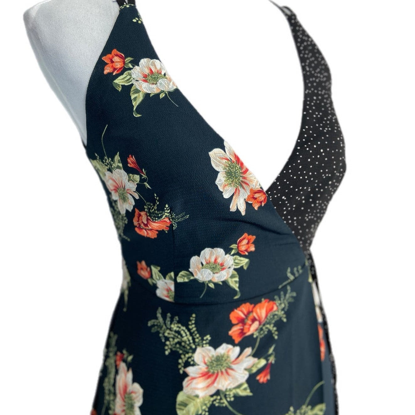 Topshop Floral Wrap Slip Dress - Women's Size 2