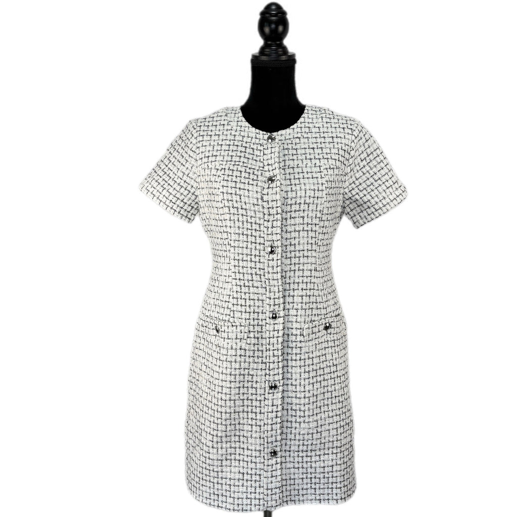 Rachel Zoe Retro Glam Chic Business Wear Tweed Dress - Women's Size 4