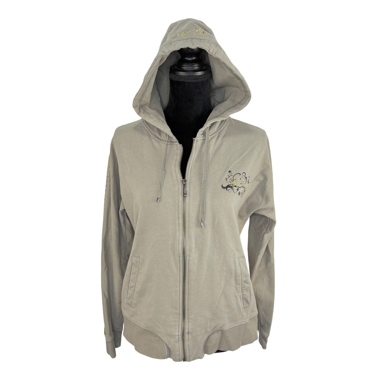 BCBGMAXAZRIA Bling Jeweled Zip Up Jacket - Women's Size XL