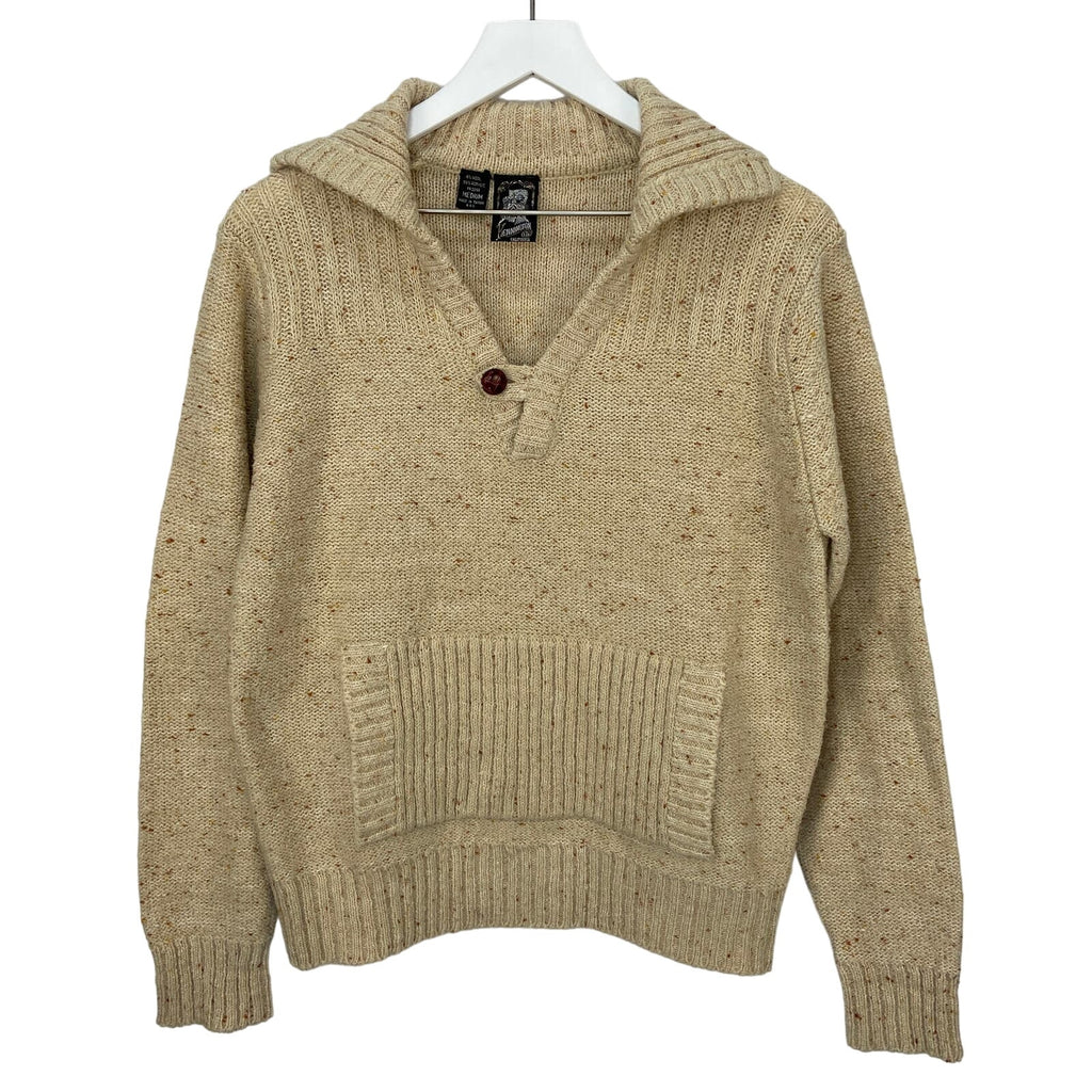 Vintage 70s 80s Kennington Henley Kangaroo Pocket Sweater - Men's M