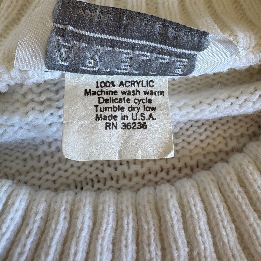 Vintage Geo Stripe Sweater Made in USA - Women's Size L