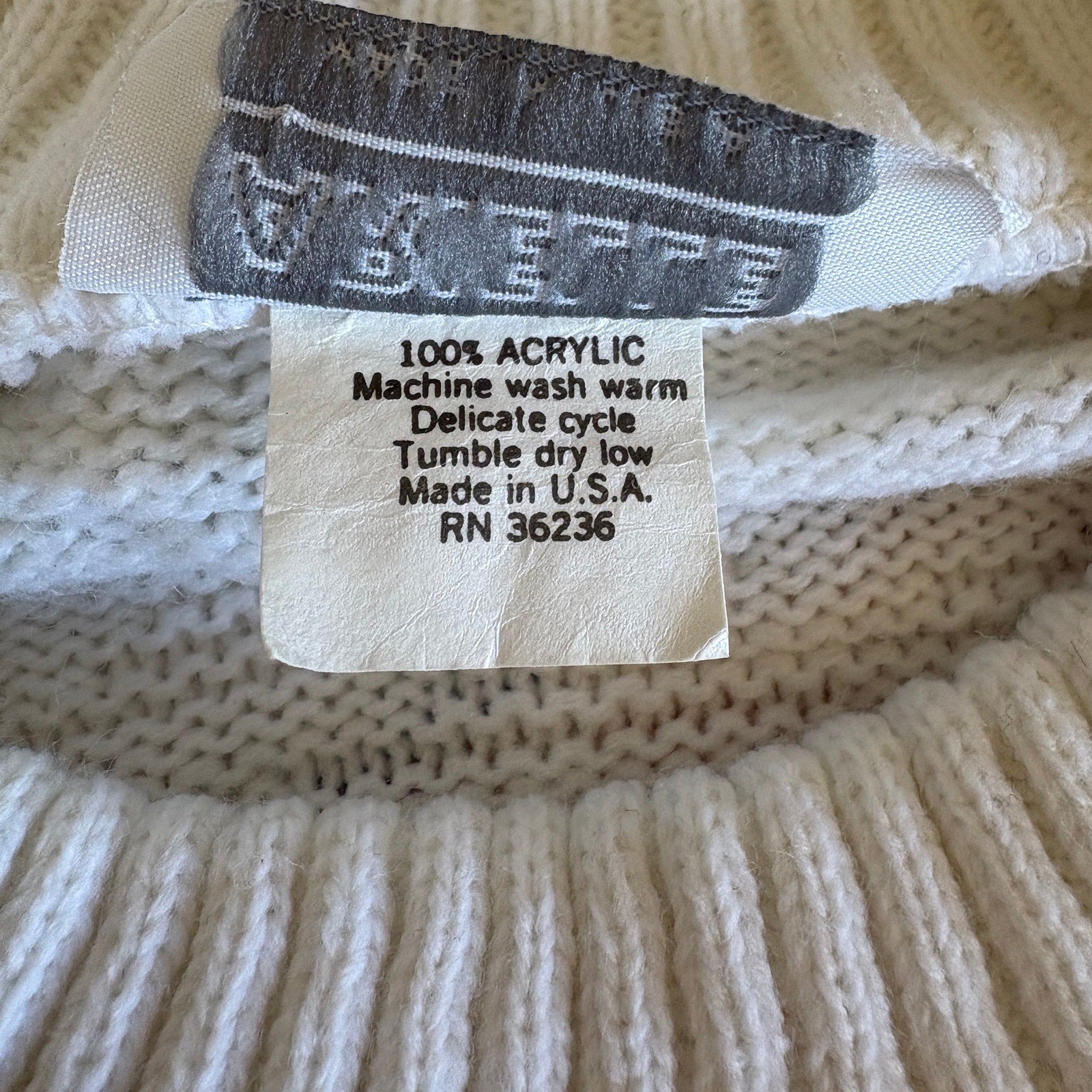 Vintage Geo Stripe Sweater Made in USA - Women's Size L