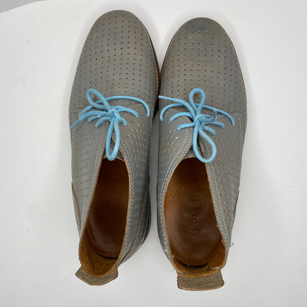 Cole Haan Air Charles Ashley Blue Perforated Boots - Men's Size 9