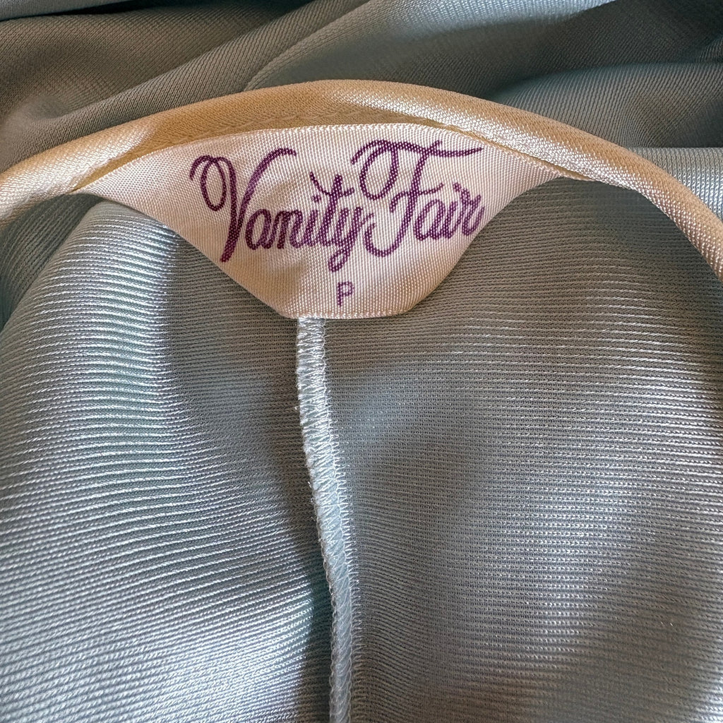 Vintage Vanity Fair Baby Blue Long Night Gown Made in USA - Women's Size Small