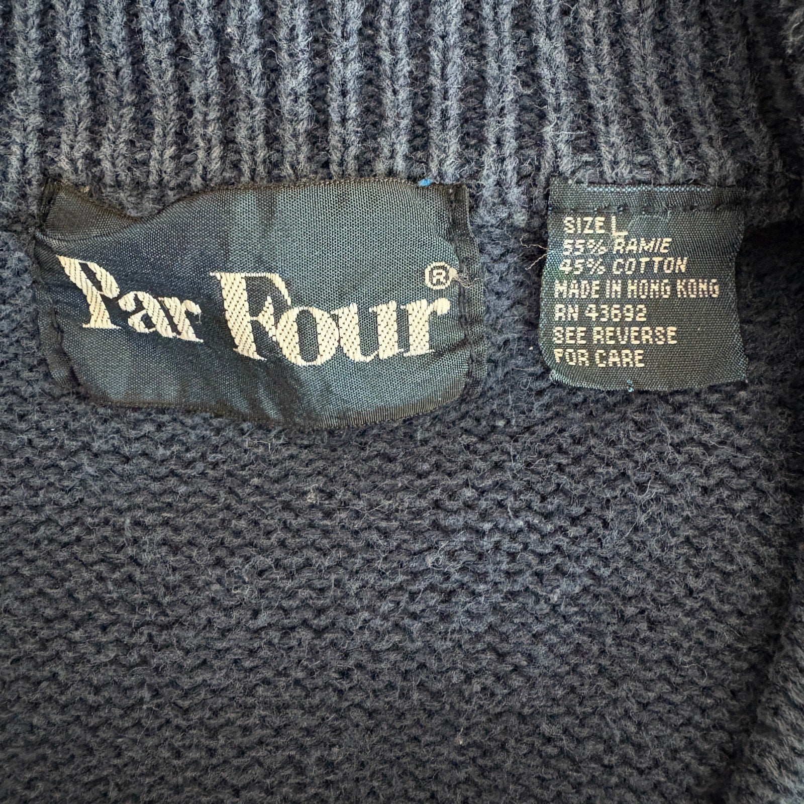 Vintage Preppy V Neck Vertical Color Block Stripe Sweater - Men's Size L