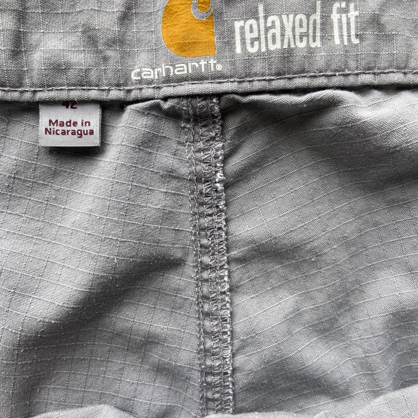 Carhartt Gray Force Broxton Cargo Relaxed Fit Shorts - Men's Size 42