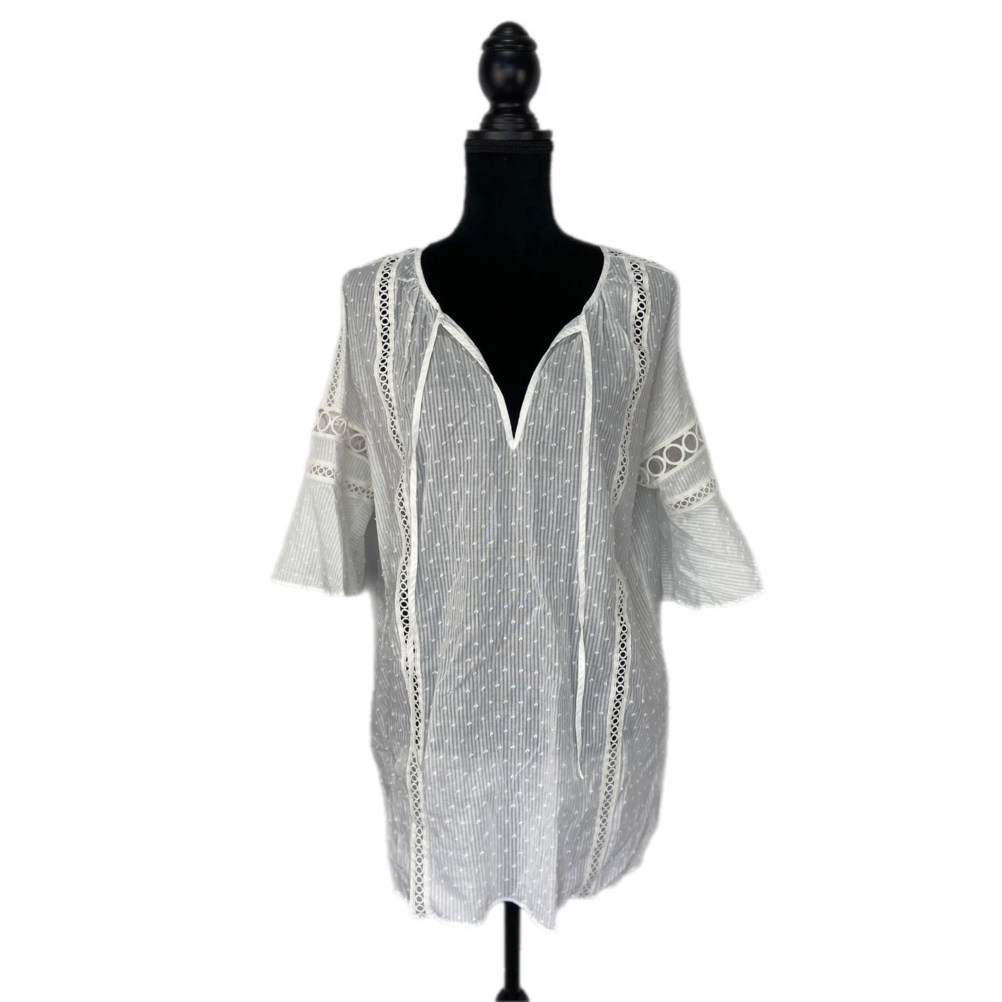 Victoria's Secret Sheer Swiss Dot Oversized Tunic Swim Coverup - Women's Size S