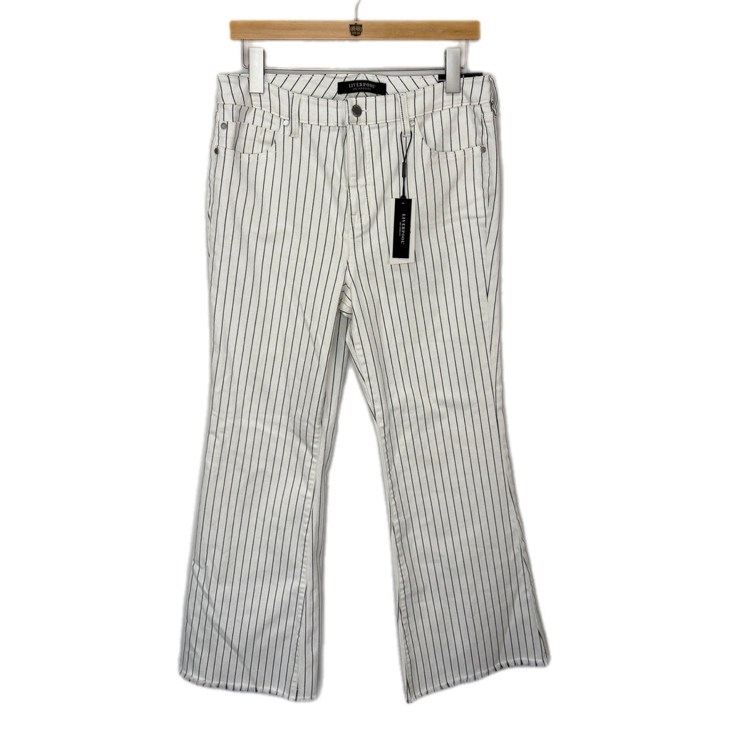 Liverpool High Rise Flare Striped Jeans NWT - Women's Size 10