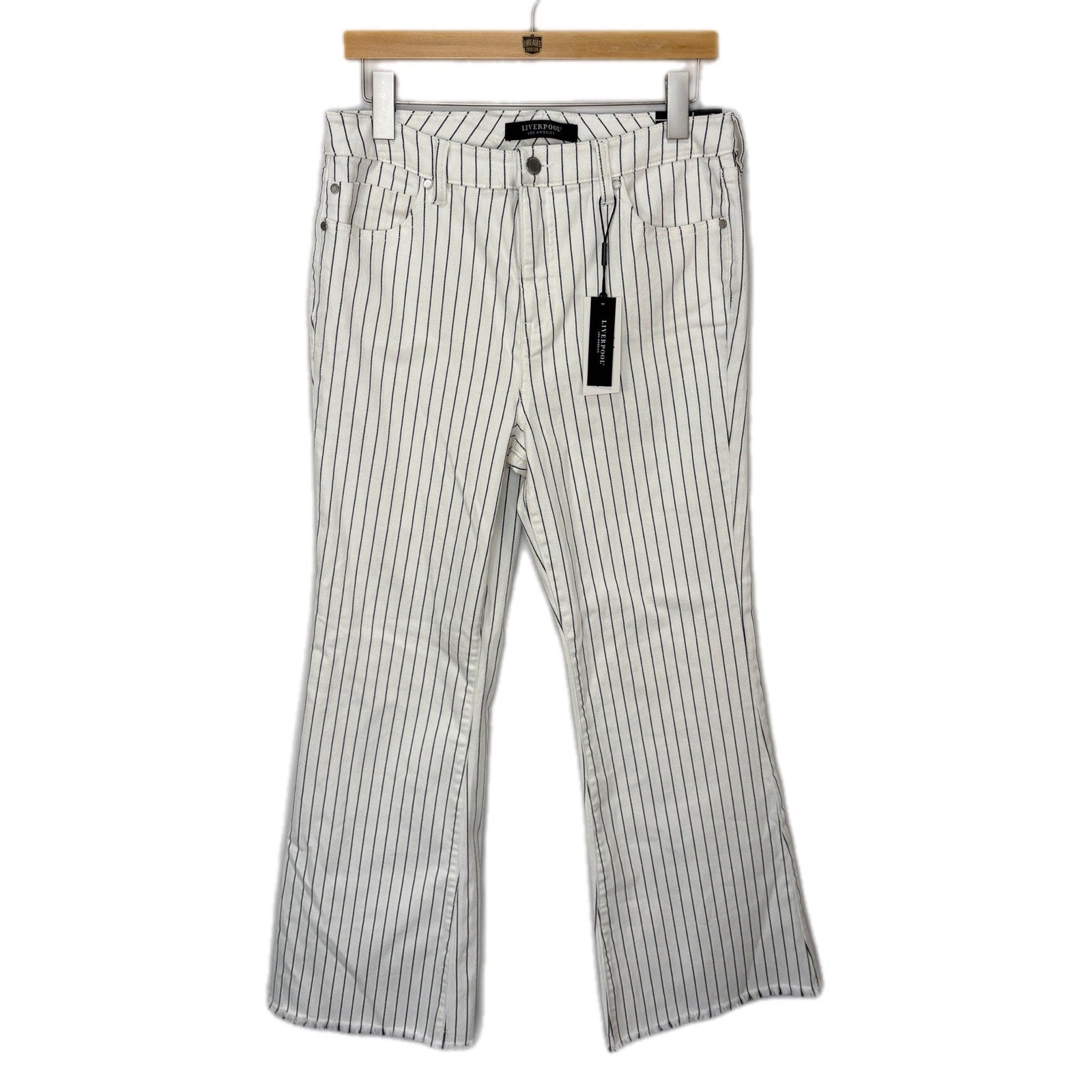Liverpool High Rise Flare Striped Jeans NWT - Women's Size 10