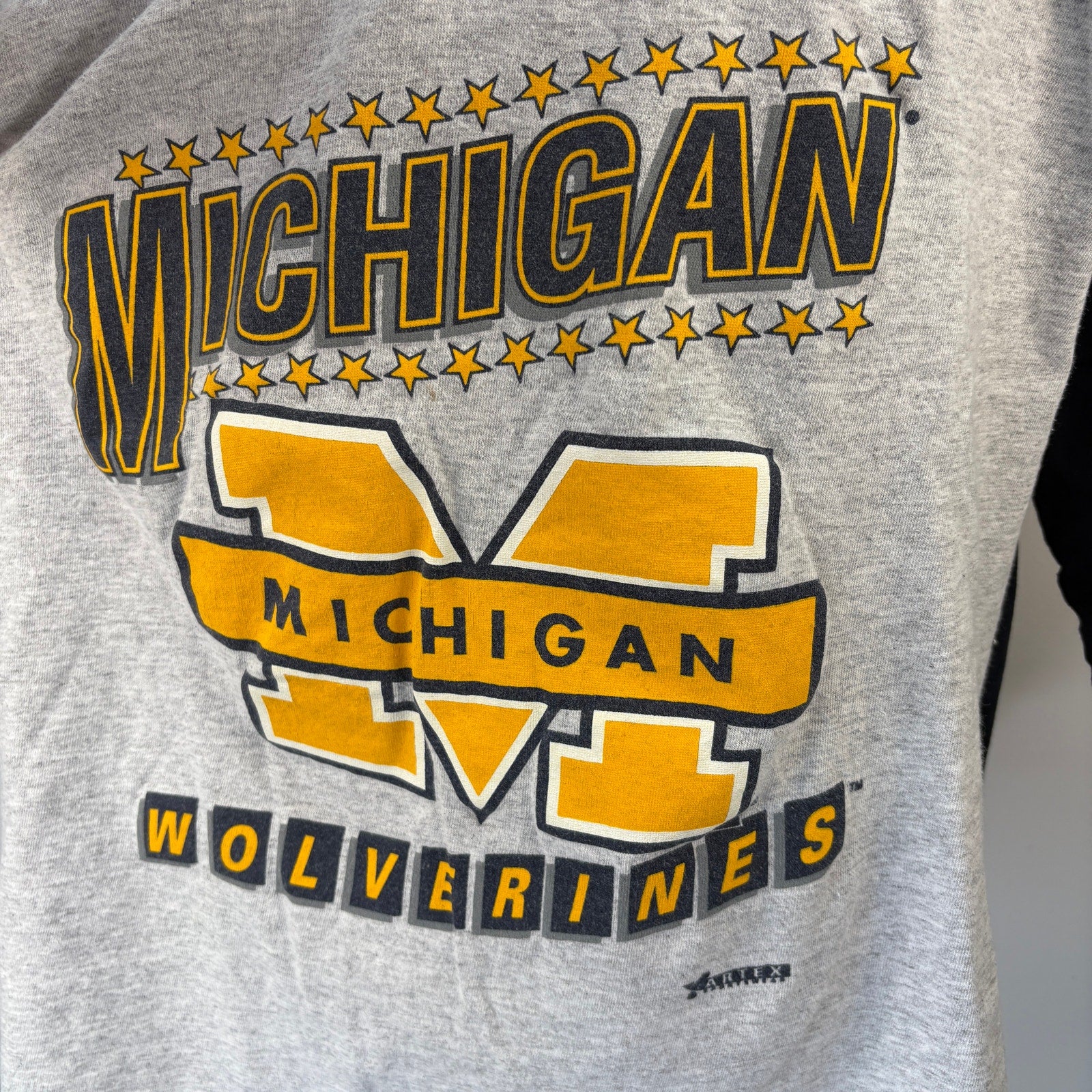 Vintage USA Made University of Michigan Short Sleeve Hooded T Shirt - Men's XL