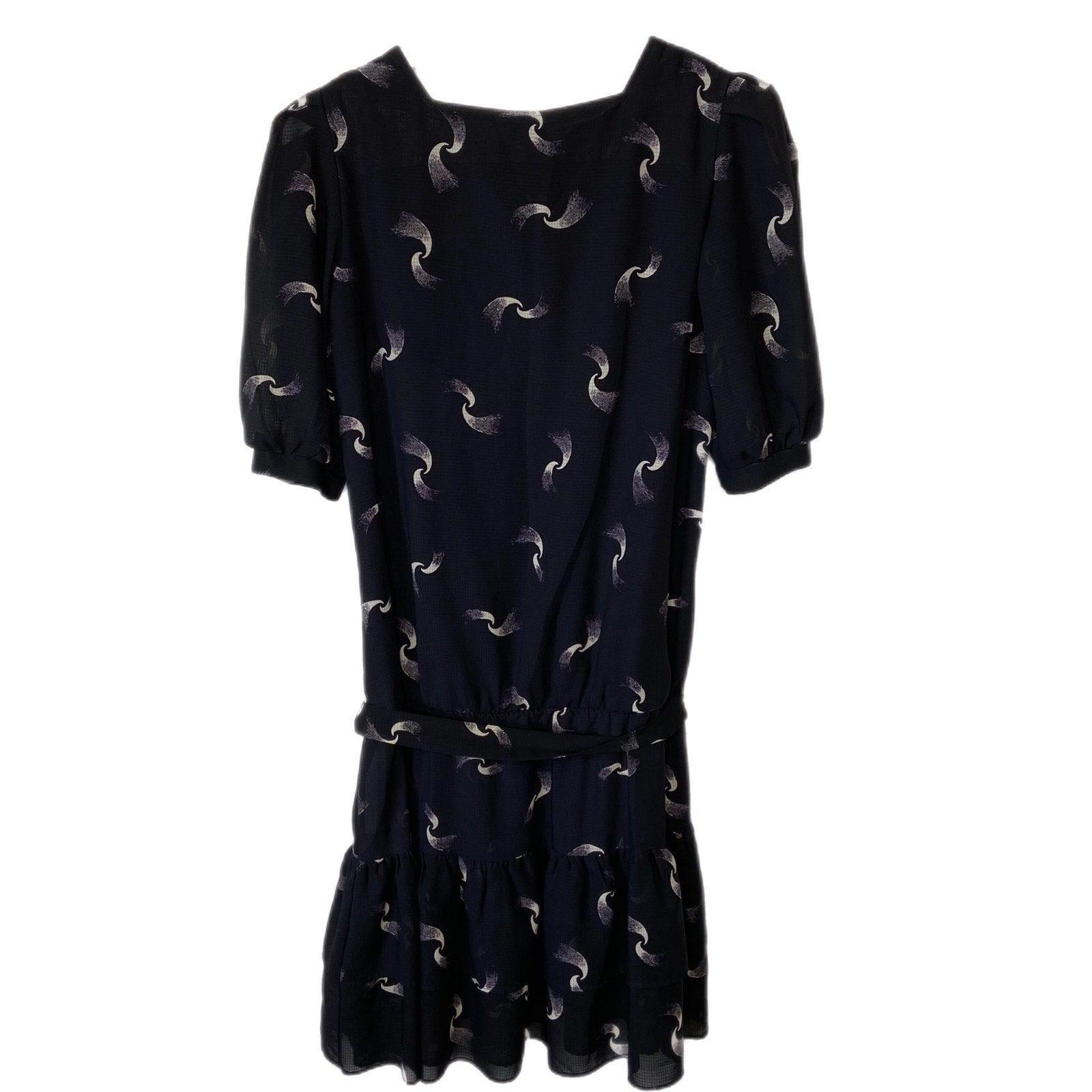 Vintage 90's Drop Waist Tiered Ruffle Dress - Women's Size 7/8