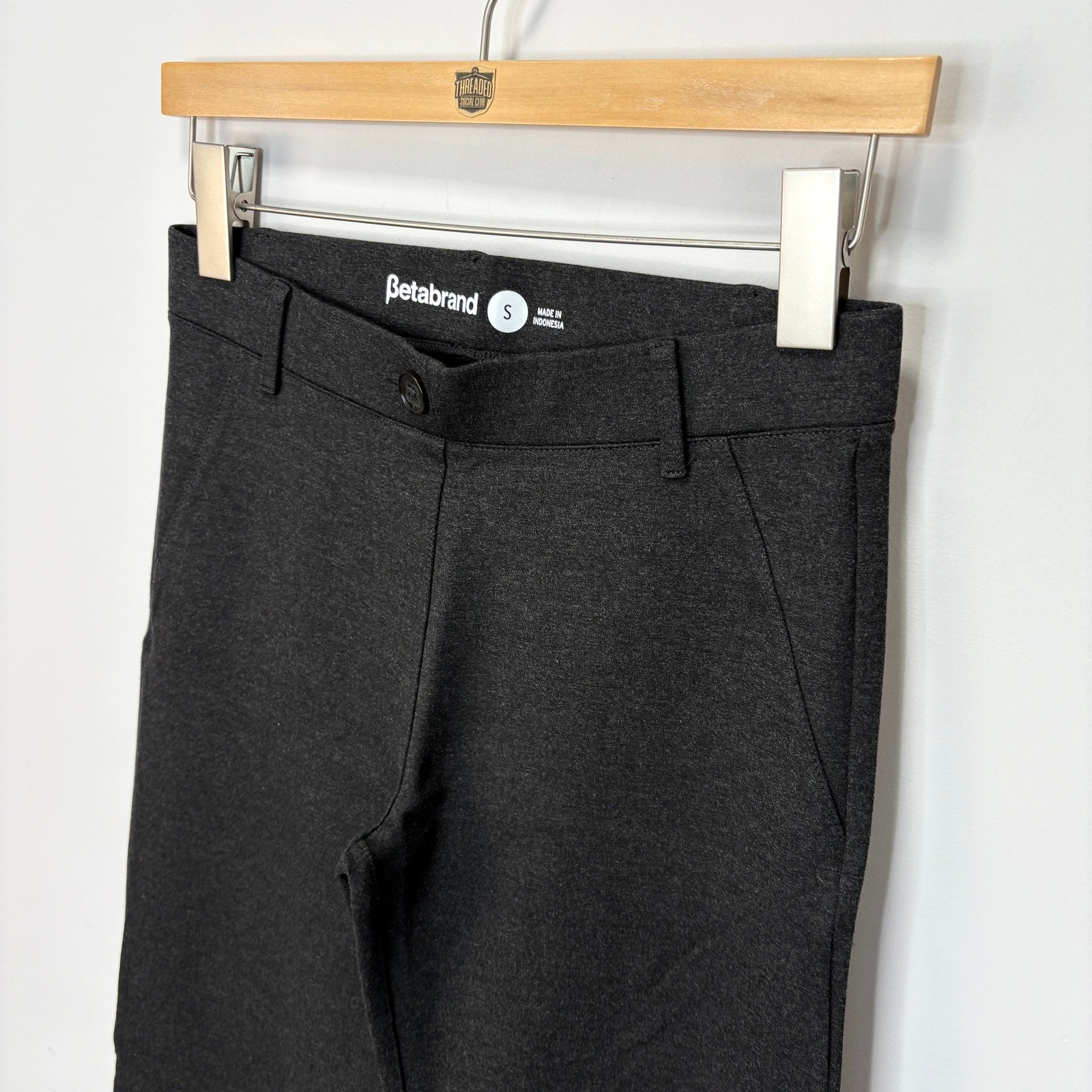 Betabrand Dark Gray Classic Boot Cut Dress Yoga Pant - Women's Size Small