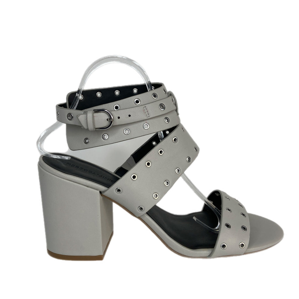 Rebecca Minkoff Carter Grommet Ankle Strap Chunky Heel Sandals - Women's 10.5