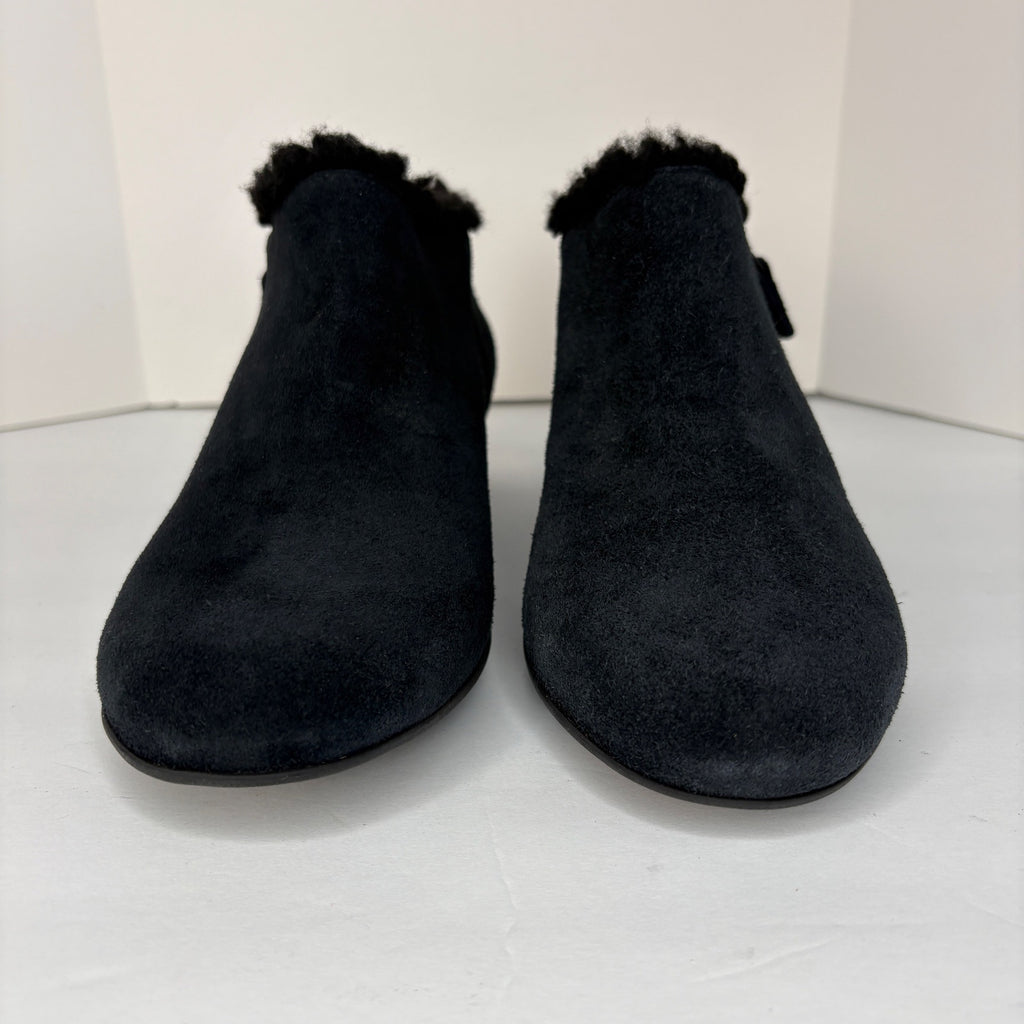 Cole Haan Faux Fur Lined Waterproof Ankle Wedge Booties - Women's Size 10B