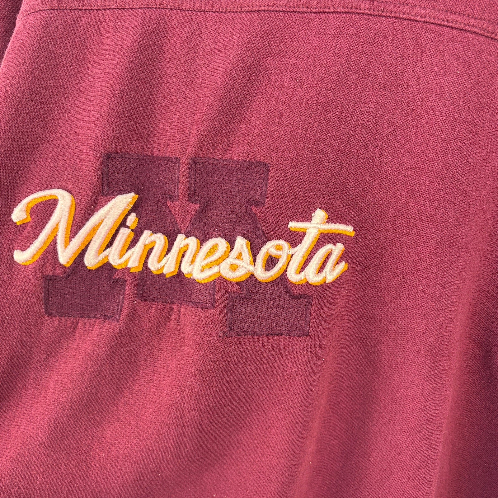 Vintage Minnesota Embroidered Patch Crewneck Sweatshirt - Men's Size XL