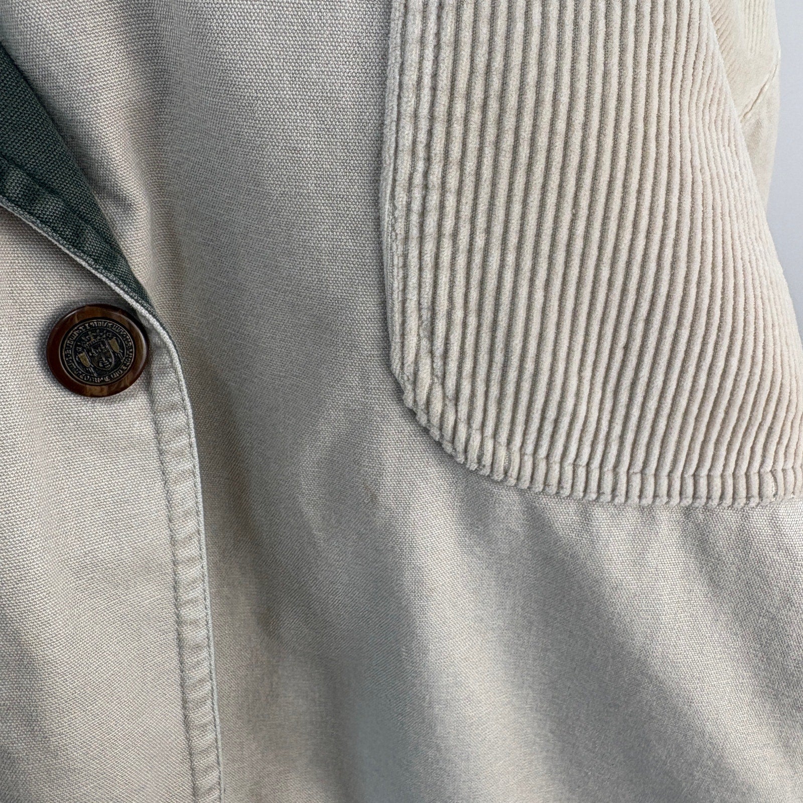 Khaki Flannel Lined Cinch Waist Jacket - Women's Size M