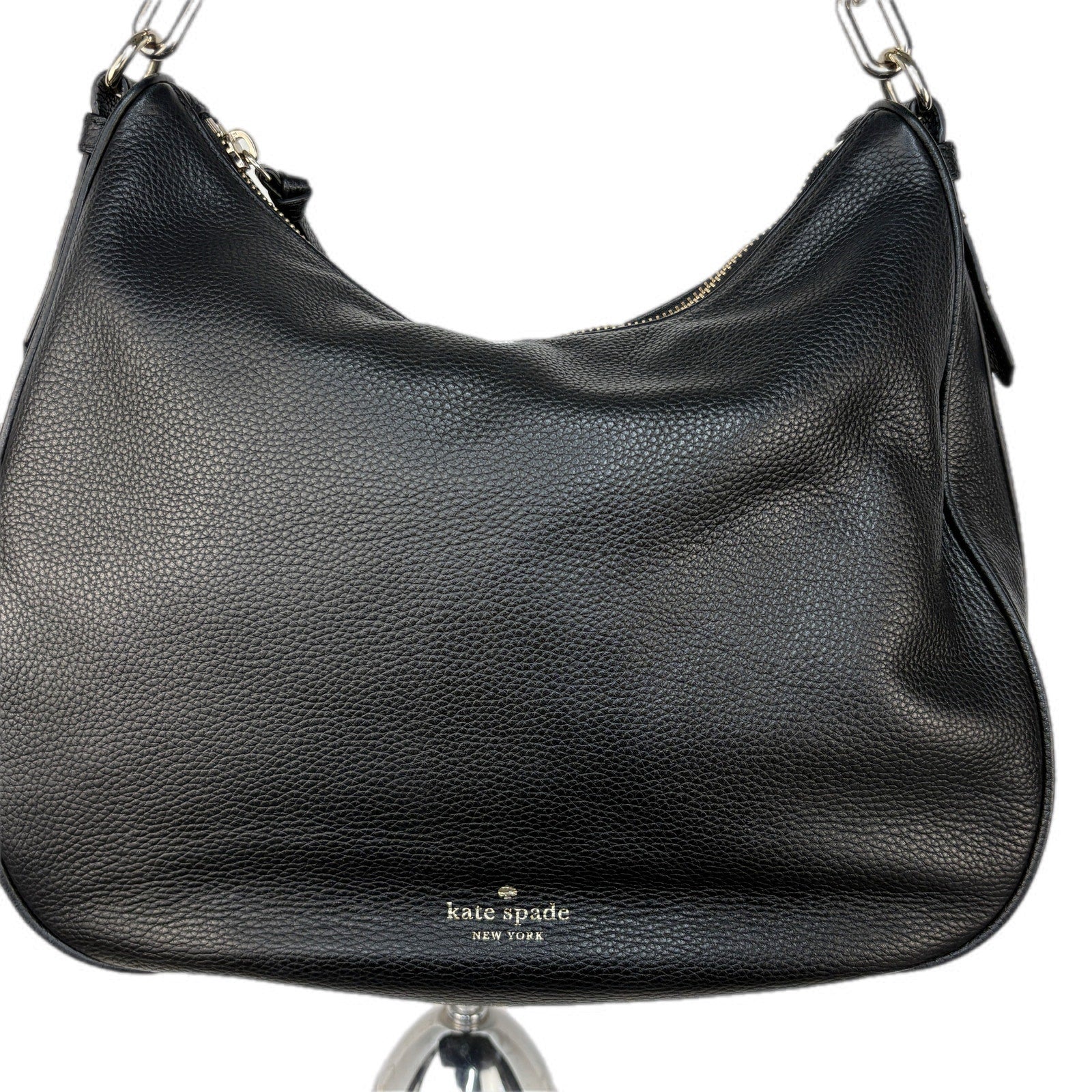 Kate Spade Hobo Black Pebbled Leather Shoulder Bag