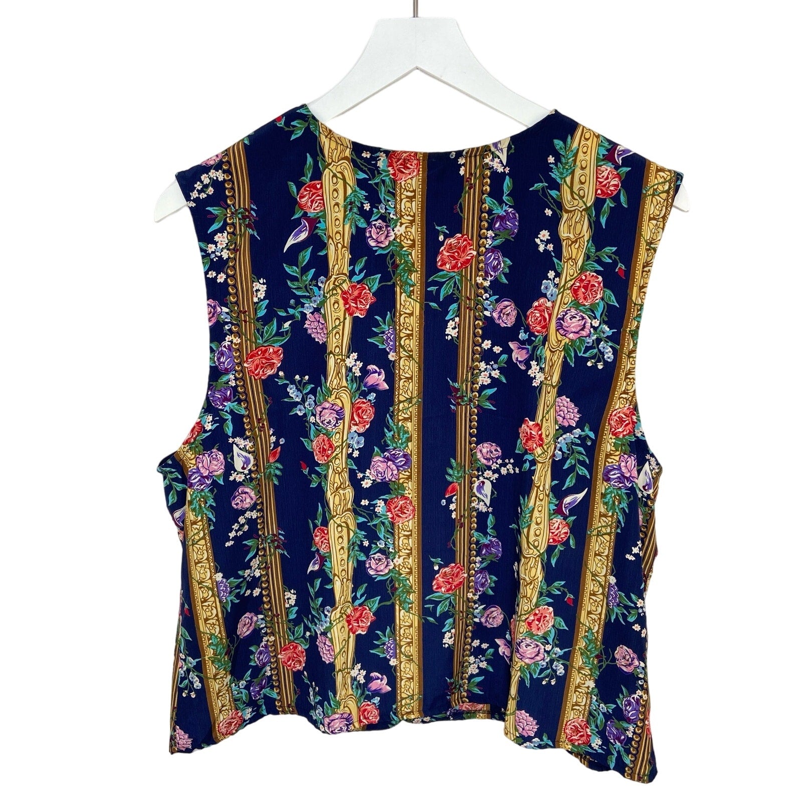 Vintage Floral Lightweight Vest - Women's Size L