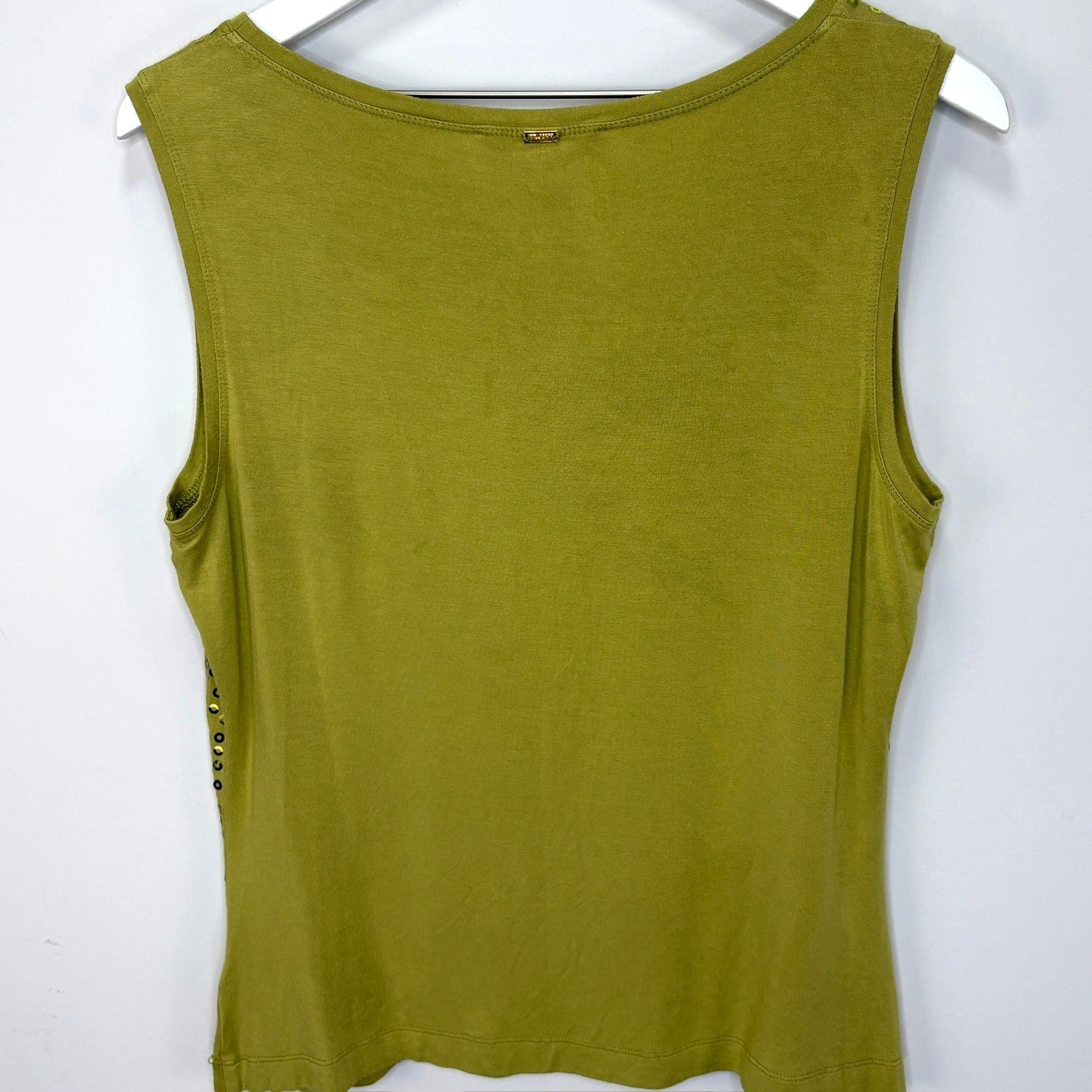St. John Green Sequin Tank Top - Women's Size L