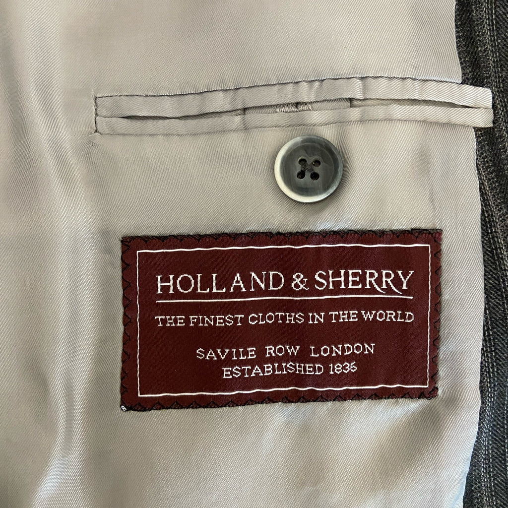 Carl Sterr Wool Gray Stripe Notch Lapel Three Button Suit - Men's Size 43XL