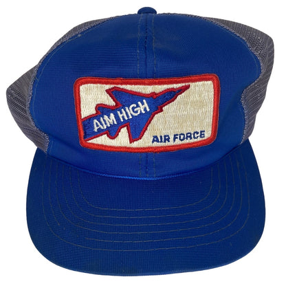 Vintage Air Force Aim High Mesh Embroidered Snapback Trucker Hat