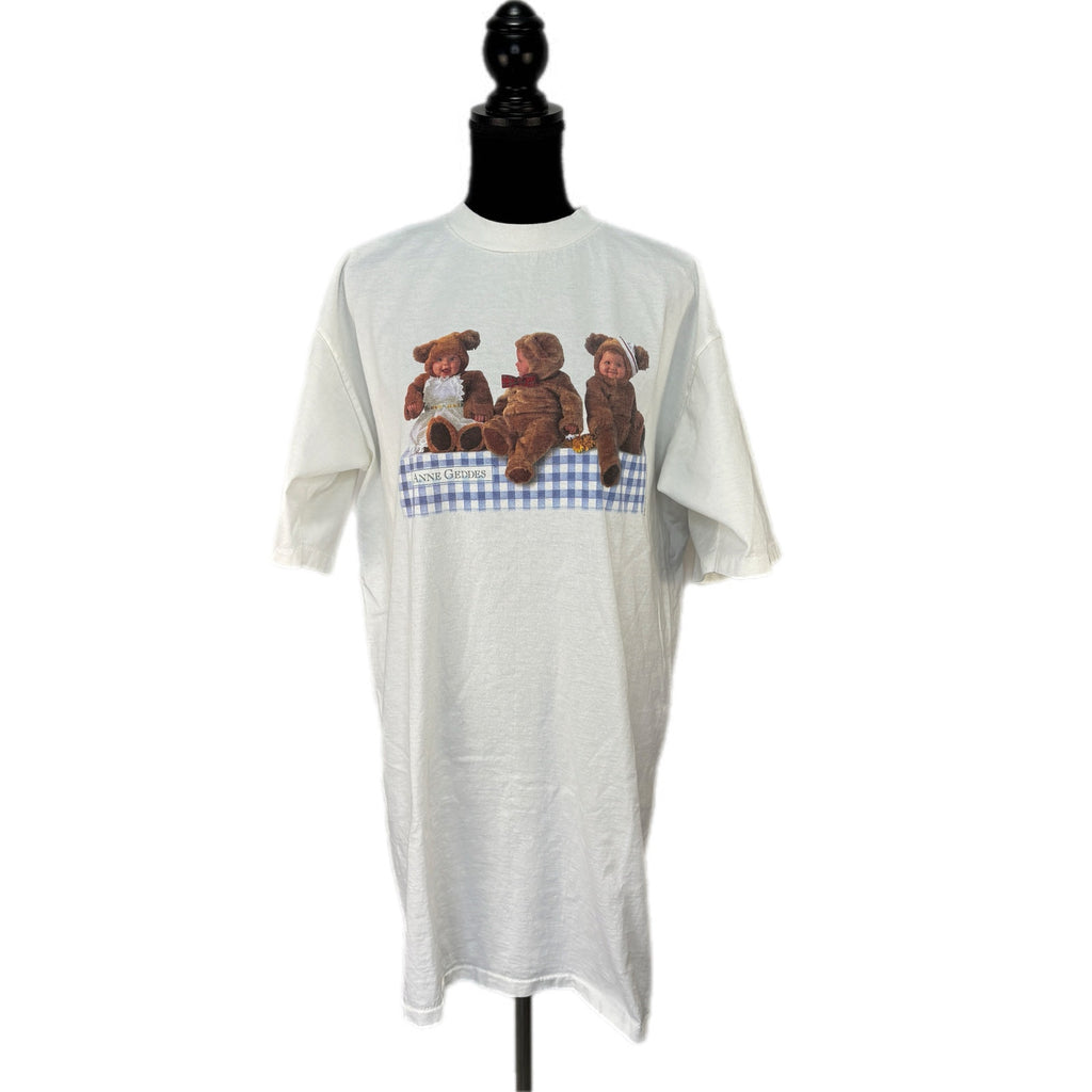 Vintage 90s Single Stitch Anne Geddes Baby Bears Sleep T Shirt - Women's O/S