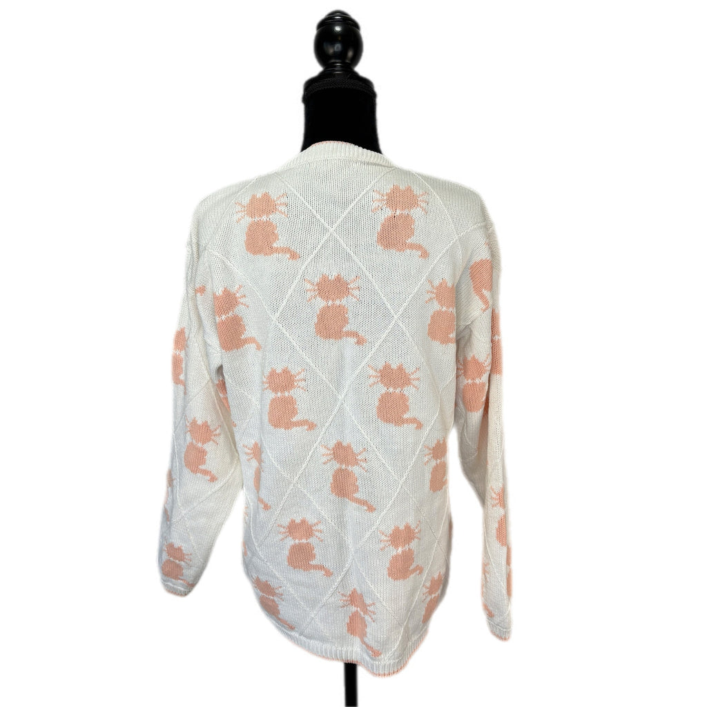 Pink Cat Cardigan - Women's Size L