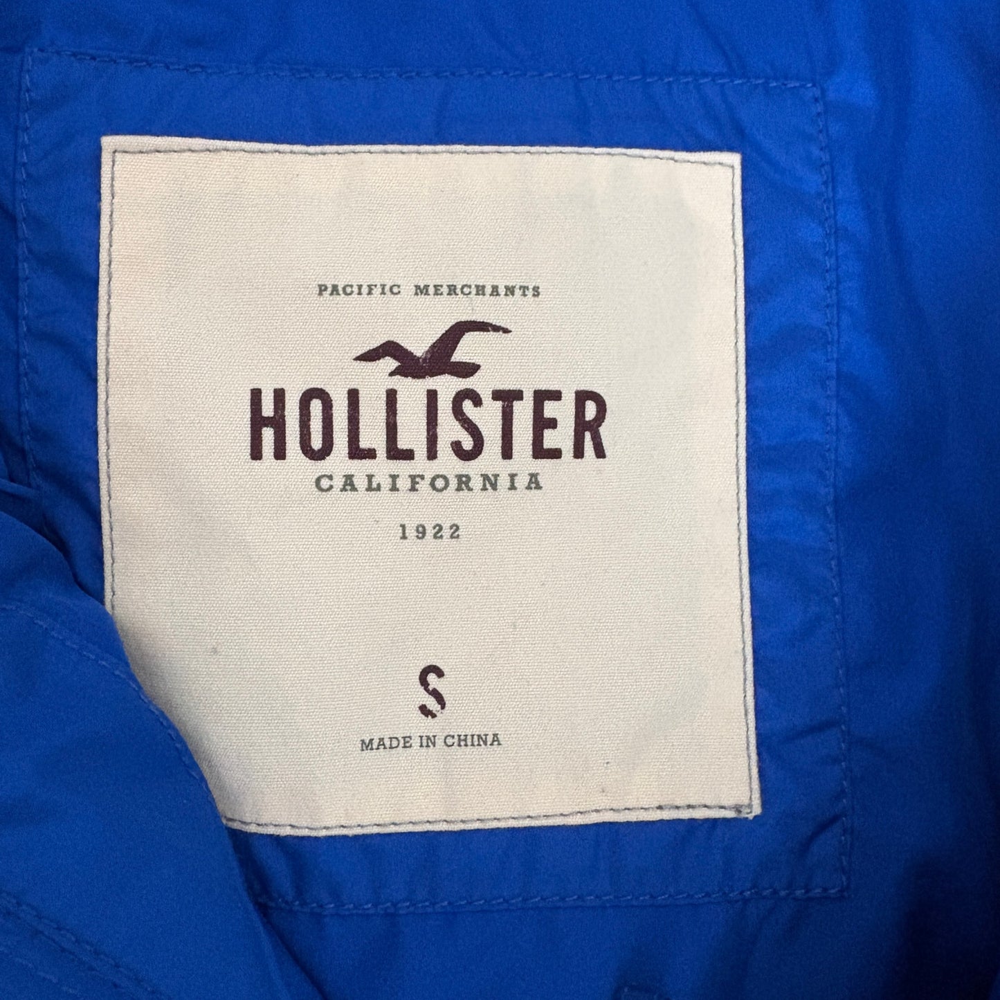 Y2K Hollister Blue Puffer Vest - Men's Size Small