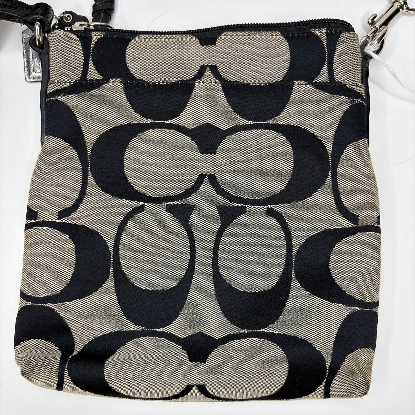 Coach Sutton Signature Swingpack Black Crossbody Purse