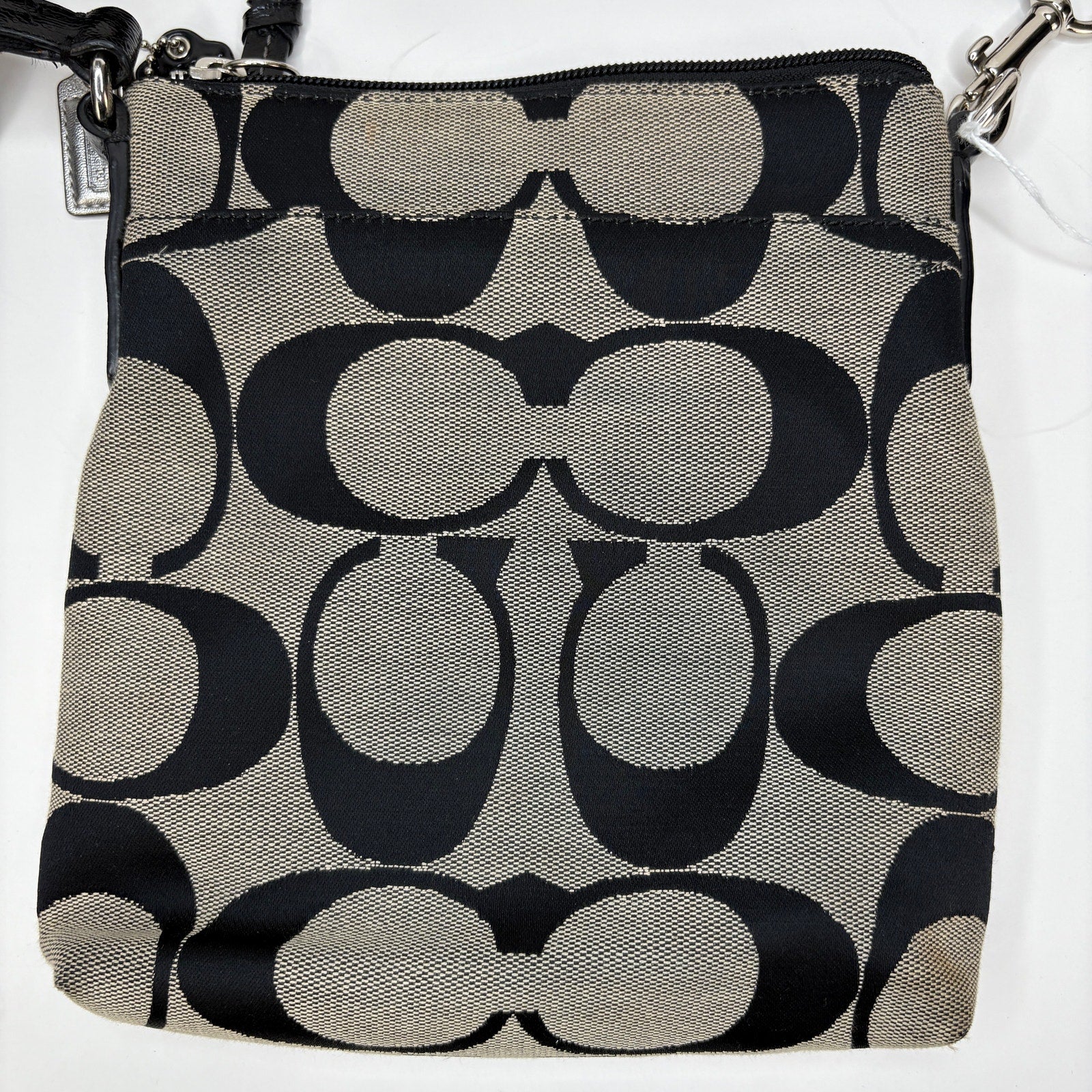 Coach Sutton Signature Swingpack Black Crossbody Purse