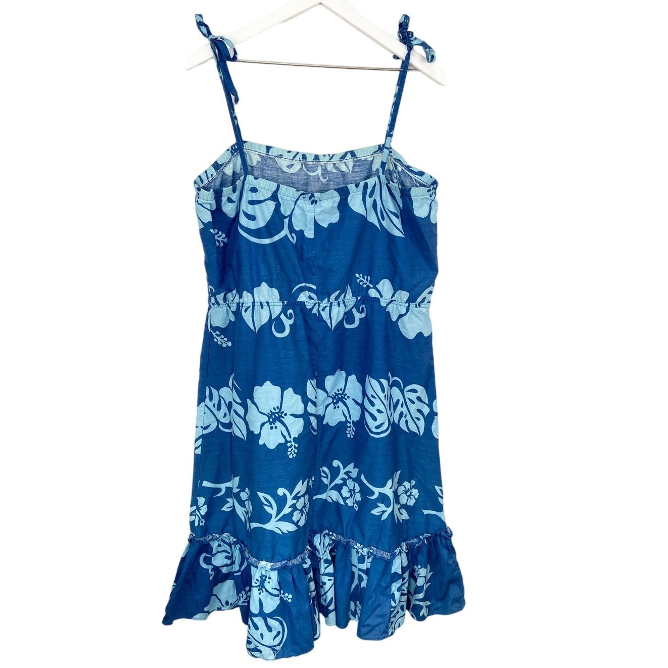 American Vintage Hilo Hattie's Blue Hibiscus Hawaiian Sundress - Women's Size L