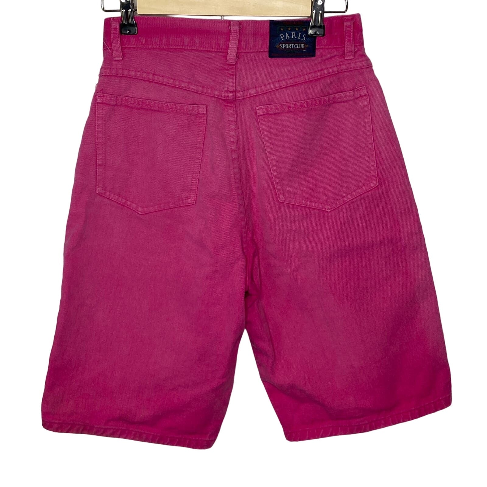American Vintage Hot Pink High Waist Mom Shorts Made in USA - Junior's Size 7