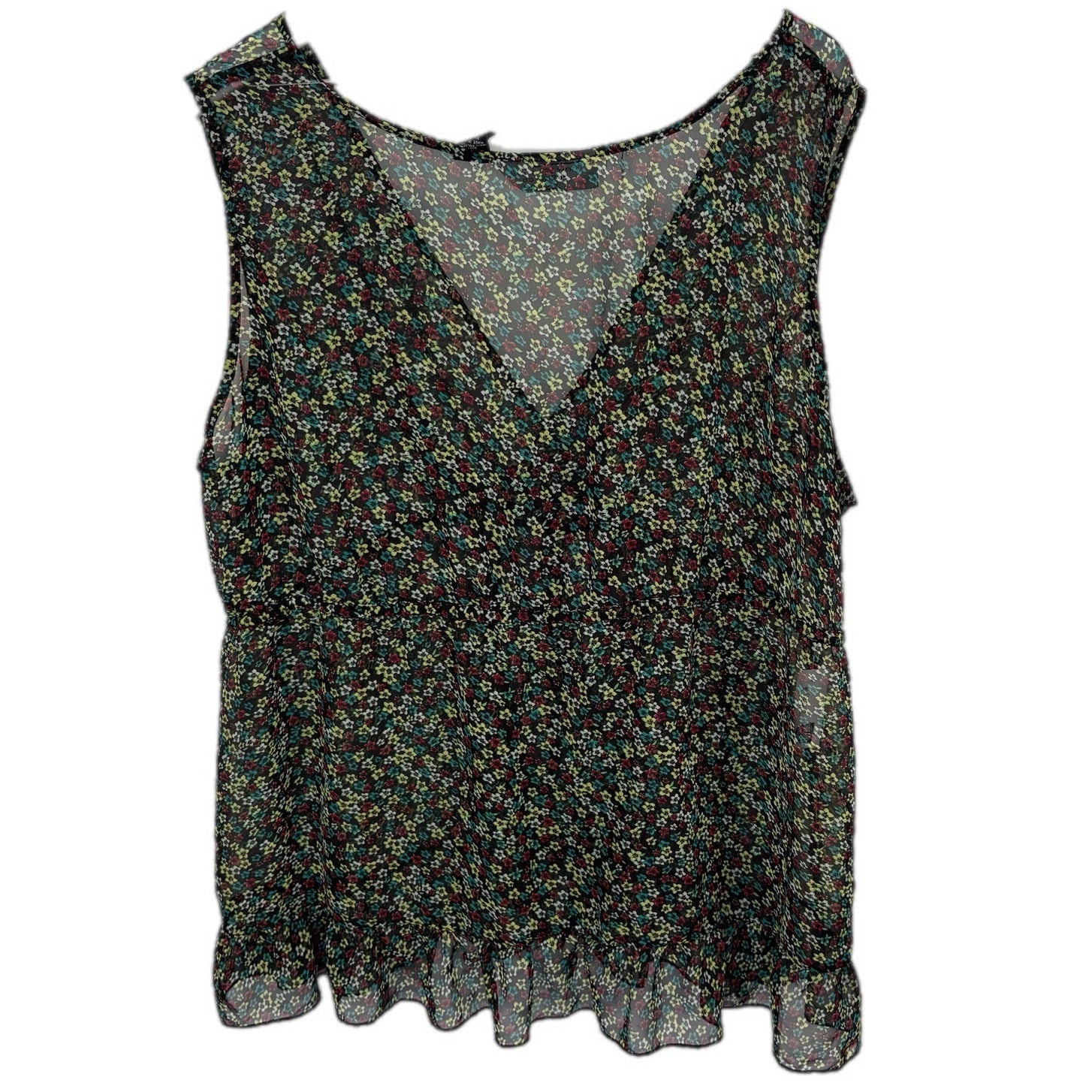 Sheer Floral Tank Top - Women's Size 3X