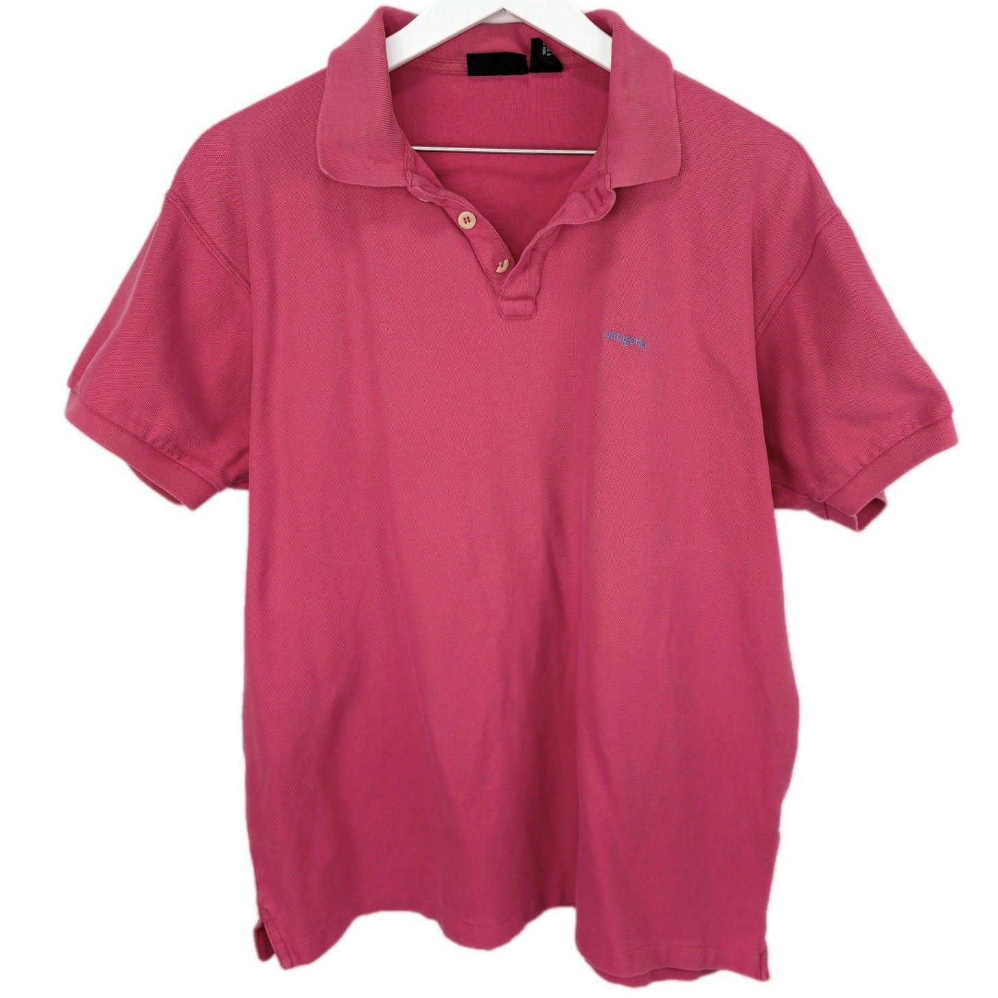Vintage Patagonia Pink Cotton Polo - Men's Size L