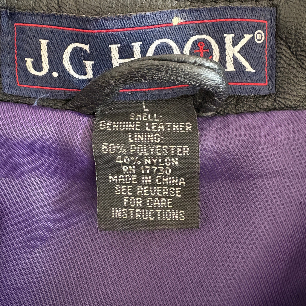 Y2K Black Leather Jacket - Women's Size L